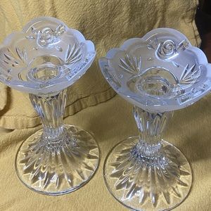 Vintage Oneida Southern Garden Candleholders